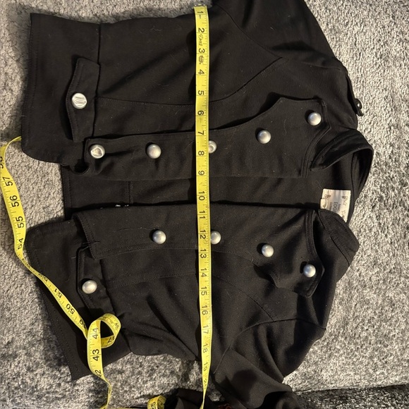 Edge Black Blazer Sleek Suit Jacket - Picture 6 of 9